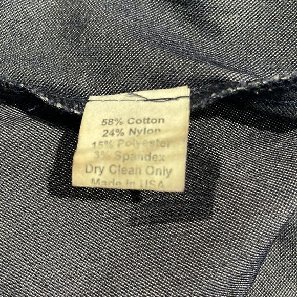 eva Franco Strapless Denim Colored Pleated Skirt Dress Sz 8 - Picture 11 of 11